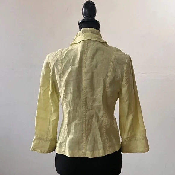 100% yellow linen jackets - Picture 5 of 10